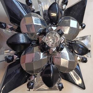 Chico's Black and Silver Brooch